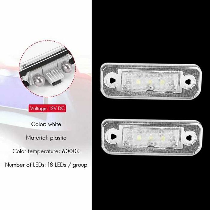 Плафон заден номер Mercedes W211 W203 C219 LED  регистрационен номер