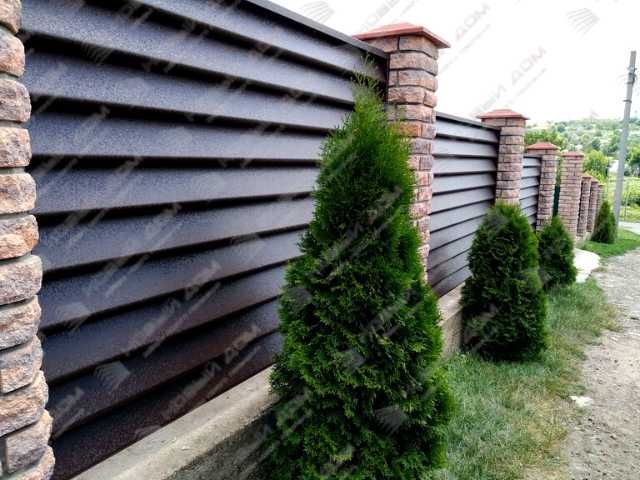 Забор жалюзи горизонтальный