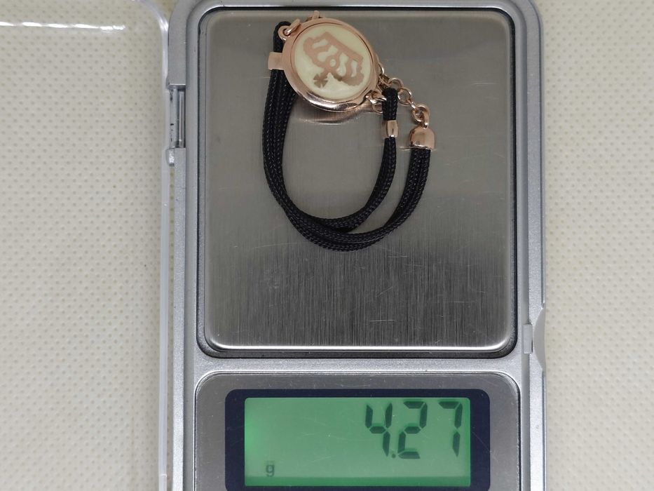 Brățară nouă din argint aurit cu sidef – motiv coroană