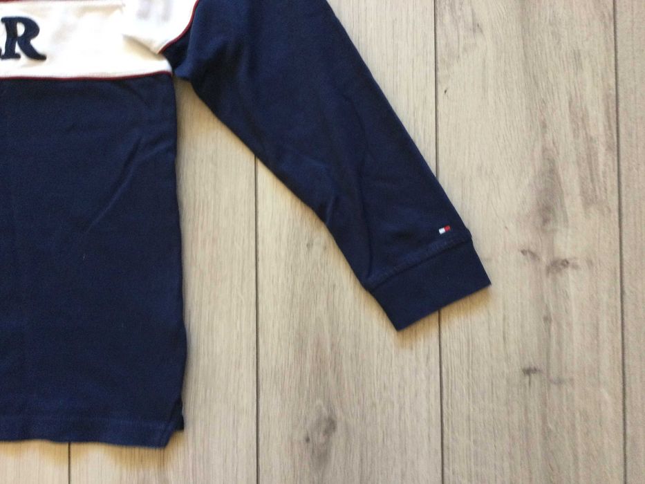 НОВА оригинална синя ръгби поло фланела блуза TOMMY HILFIGER размер L