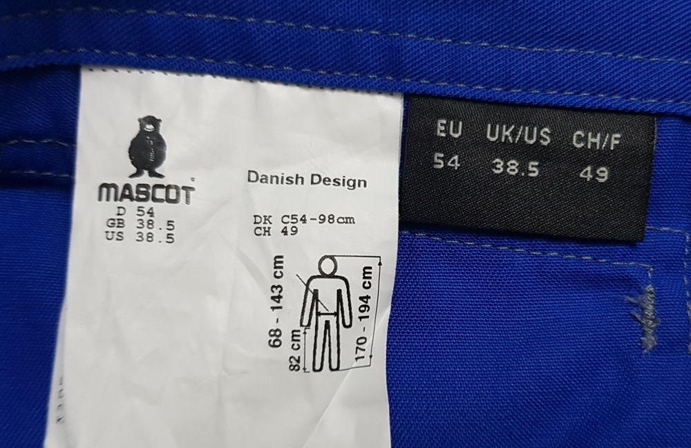 Pantaloni MASCOT Danish Design Noi, salopeta ca Engelbert Strauss  54