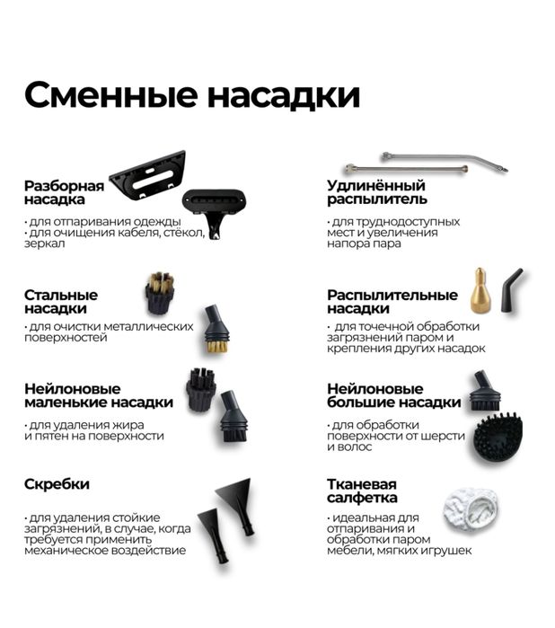 Пароочиститель 19 насадок