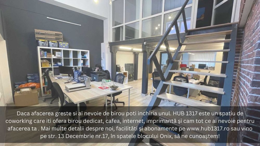 Gazduire sediu social/punct de lucru in HUB 1317 - spatiu de coworking