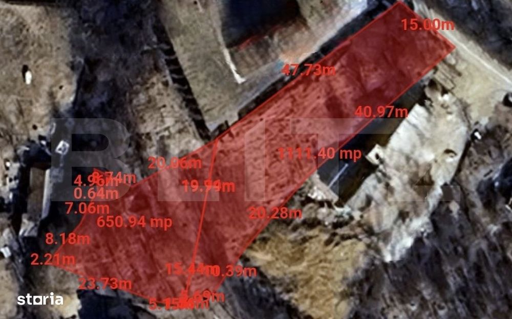 Investitie ! Teren intravilan autorizabil 1760 mp, front 15 m,Feleacu
