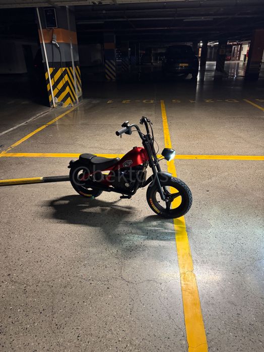 Детский мотоцикл Harley 24V 250W до 34 км/ч Bluetooth кожаное сиденье