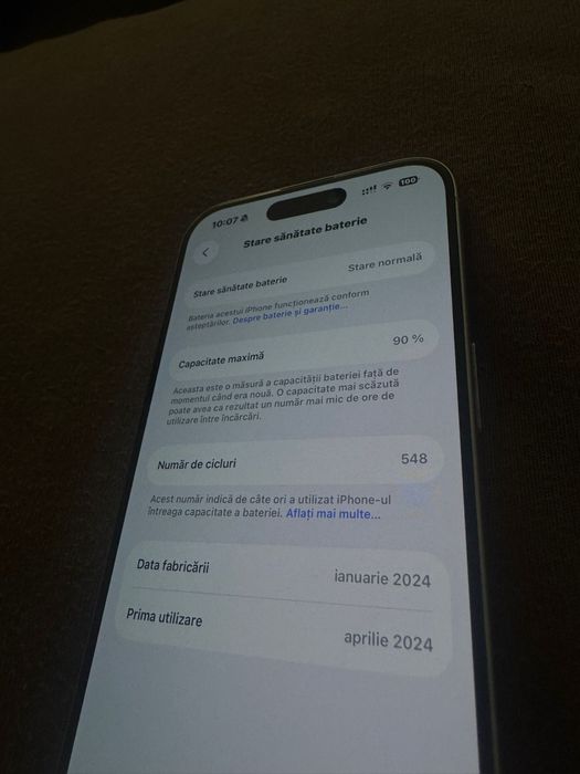 iPhone 15 Pro Titanium White 128GB 90% Battery Health