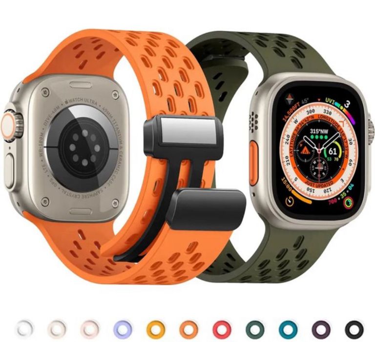 Curea Husa Silicon Perforat Magnetic Cablu Usb Ceas Apple Watch