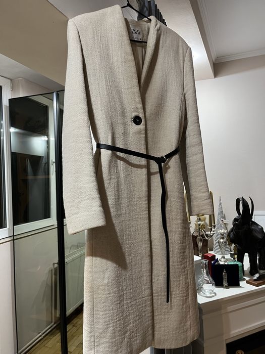 Palton lana Zara mar M