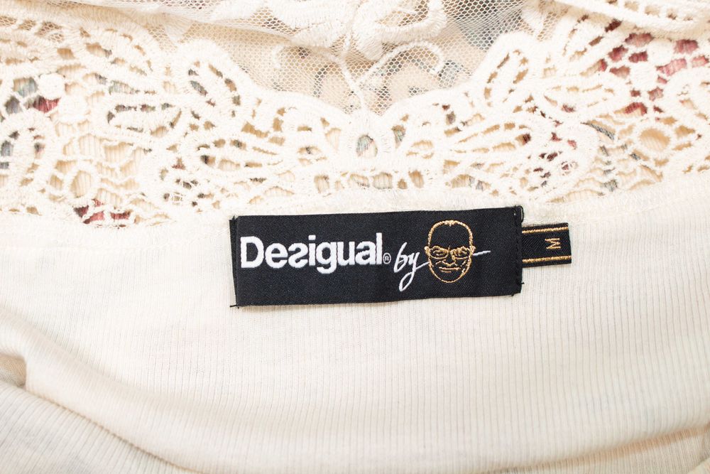Desigual дамска блуза с принт гейша дантелени детайли М