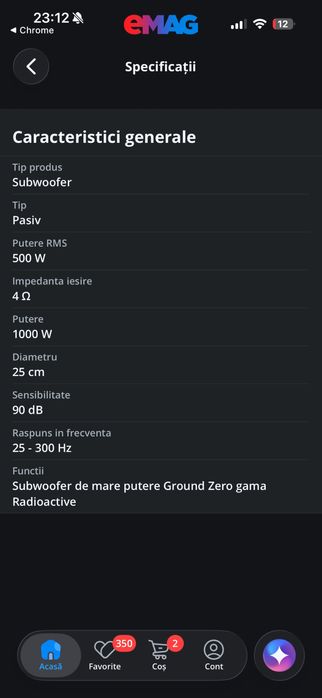 Vand subwoofer ground zero