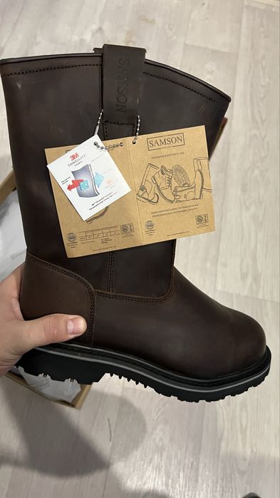 Кожаные спец.сапоги