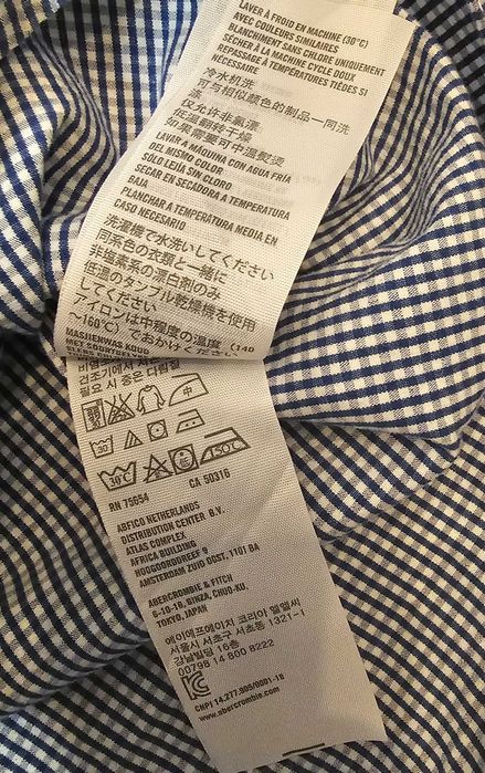 Cămașă Hollister California – Mărimea M – Model Gingham Albastru/Alb