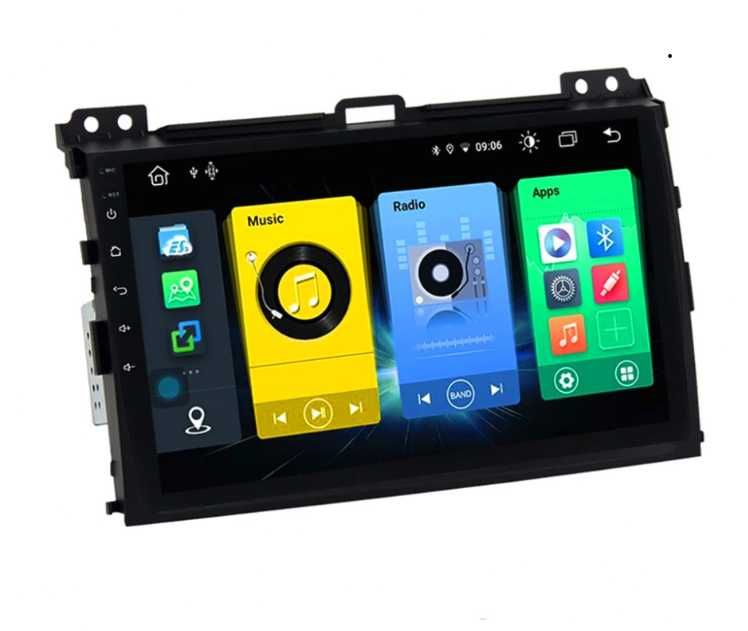 9-инчова мултимедия за TOYOTA Land Cruiser 120 Prado (2002–2009)камера