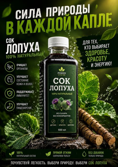 Сок лопуха майского