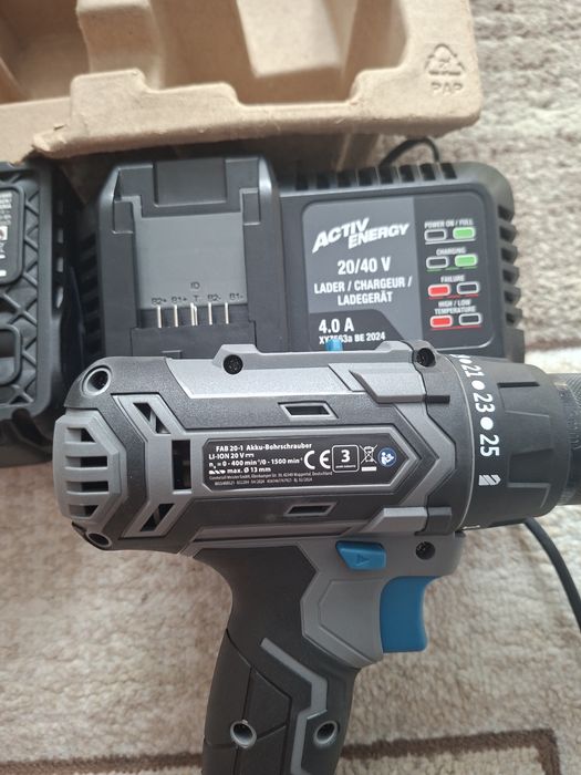 Bormasina FERREX 20V + Acumulator Mare 5Ah + Încărcător Rapid - NOI