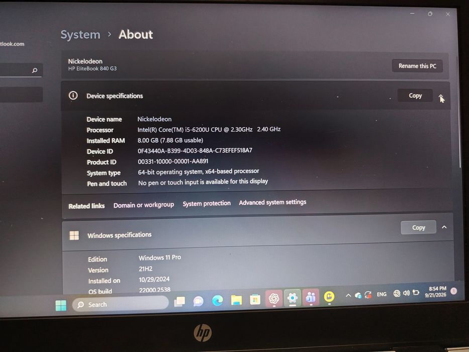 Laptop Лаптоп HP 840