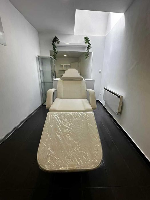 Фиксирана кушетка Sillon 180 х 60/85 х 68 см - бяла/черна