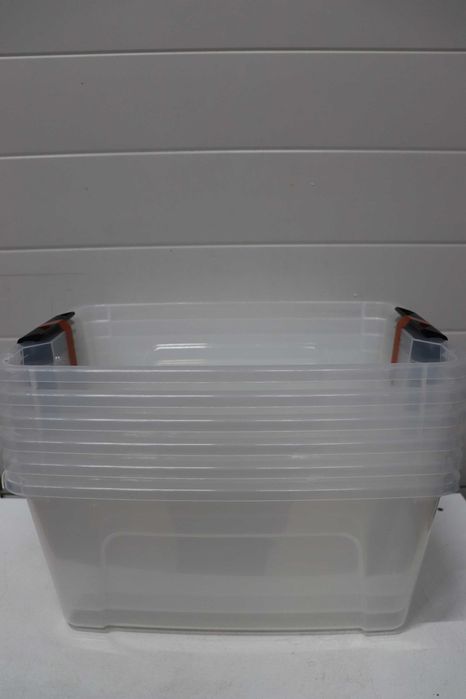 6 бр. пластмасови кутии за съхранение с капак, кутии с прозрачен капак