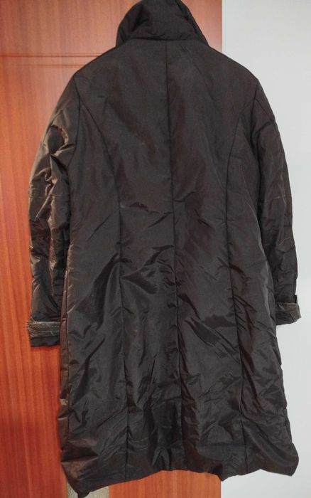 Дълго черно яке – кройка палто с шал яка, XL