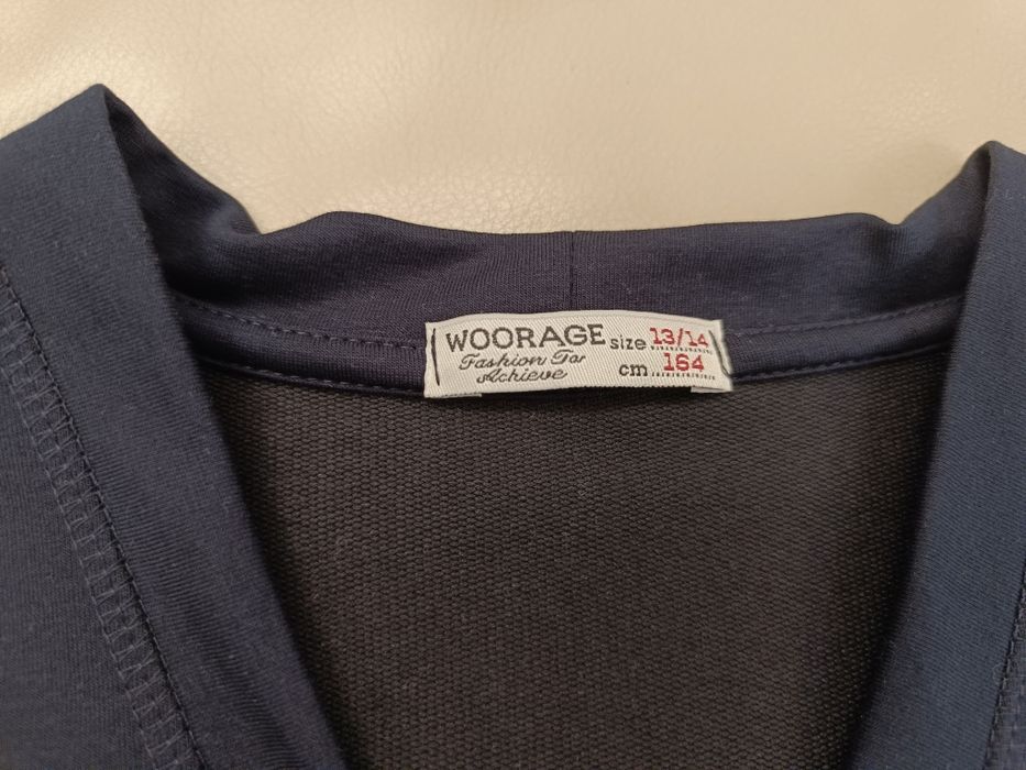 Cardigan Woorage +tricou alb, băieți, 13-14 ani