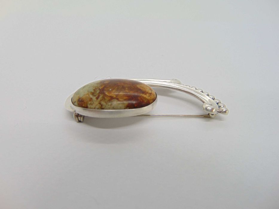 Brosa din argint cu piatra, Mexic