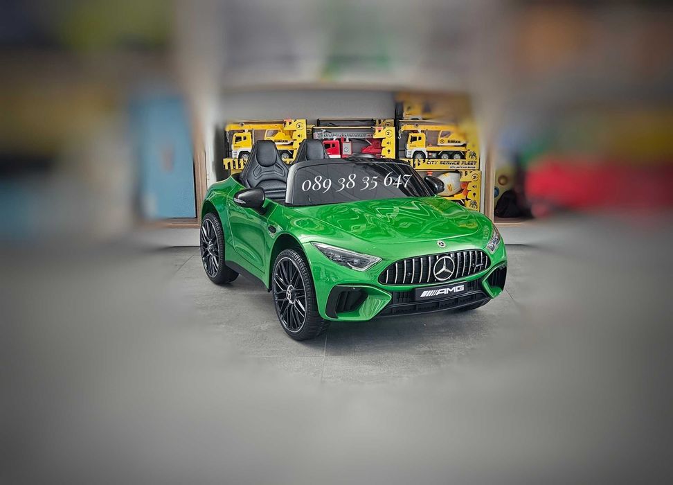 ТОП ЦЕНА!НОВО!Акумулаторна кола Mercedes SL63 AMG с 12V,МЕКИ ГУМИ,USB