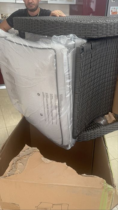 Fotoliu de grădină din ratan cu spătar reglabil – 650 lei/buc.