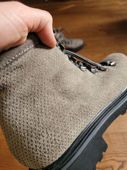 Ghete/bocanci/botine piele întoarsă gri, mărimea 39
