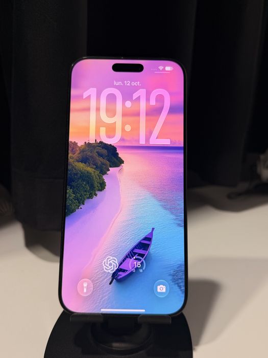 iPhone 16 Pro Max 256GB Black Titanium, Baterie 99%, Impecabil, Fără zgârieturi + Husă