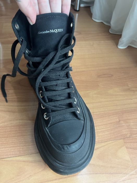 Alexander Mcqueen Tread Slick Boots • 37 Size • Black