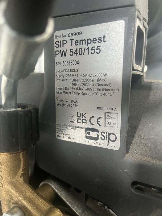 Водоструйка SIP TEMPEST 150 bar