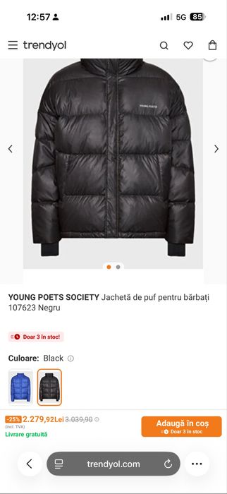 Vand geaca de puf Young Poets