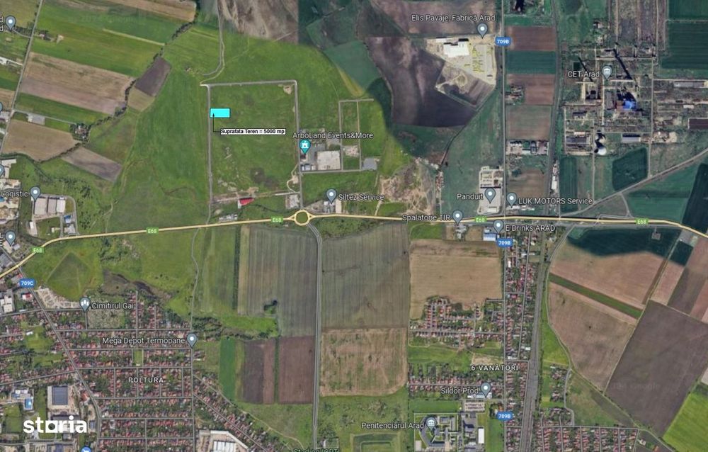 Teren pentru hale industriale Arad – 5.000 mp | PUZ aprobat |
