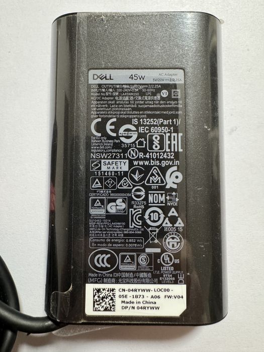 Încărcător Laptop Dell 45W USB-C – Original – Model LA45NM150