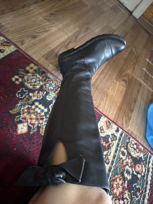 сапоги женские кожаные