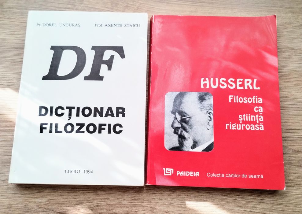 2 cărți noi Dicționar filozofic-Husserl Filosofia ca știință riguroasă