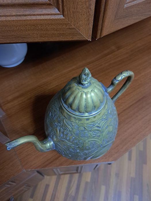 Латунь. Чайный набор старинный ..