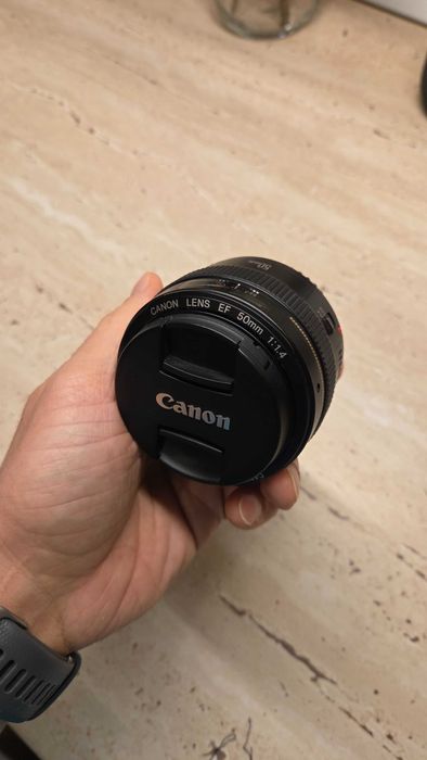 Vand obiectiv Canon EF 50mm f/1.4 USM luminos, clar, rapid
