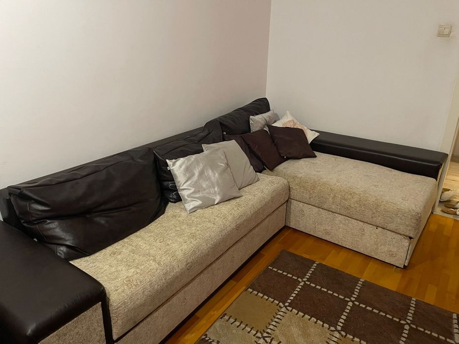 Mobila sufragerie Canapea Extensibila, Dulap,  Comoda TV, Rafturi