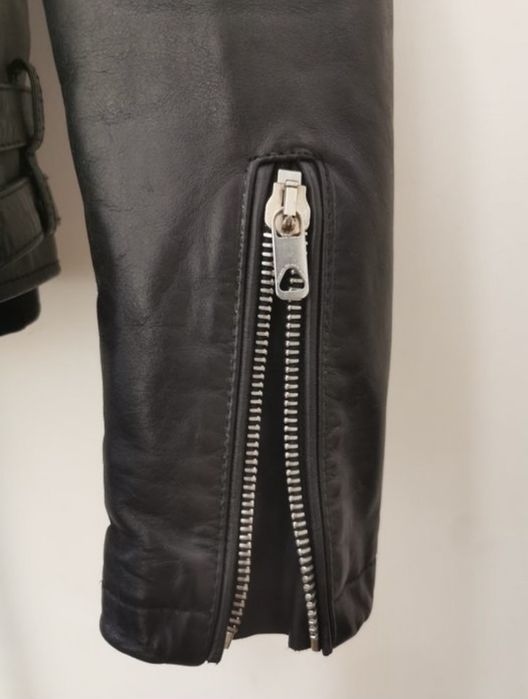 Diesel Black Gold Leather Biker Jacket – Made in Italy – Естествена Кожа – S/M – Рядък Модел