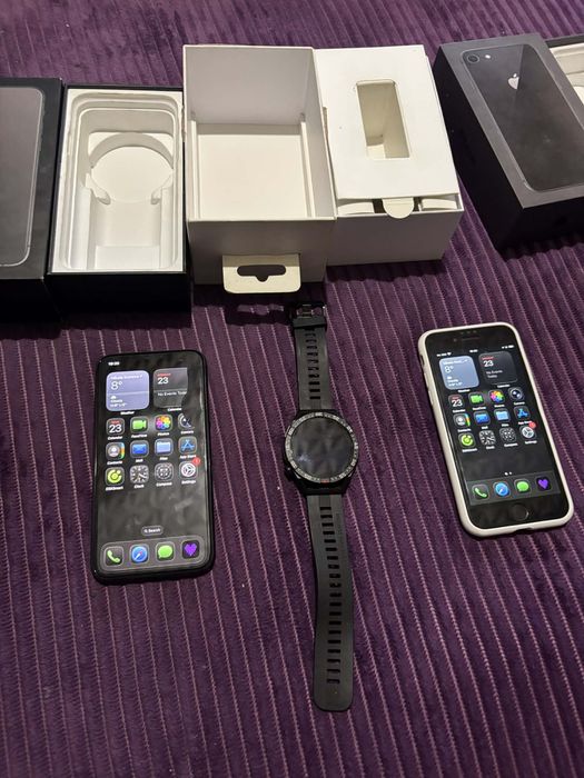iPhone 11 Pro, iPhone SE (2020) и Huawei Watch GT 3SE