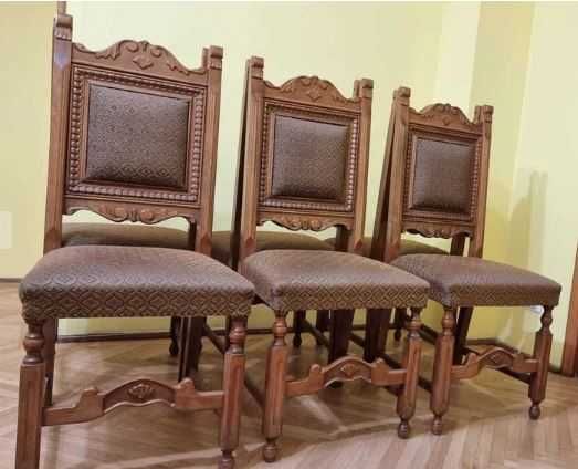 Set 6 scaune neobaroc lemn masiv sculptat – stare impecabilă – mobilier clasic premium