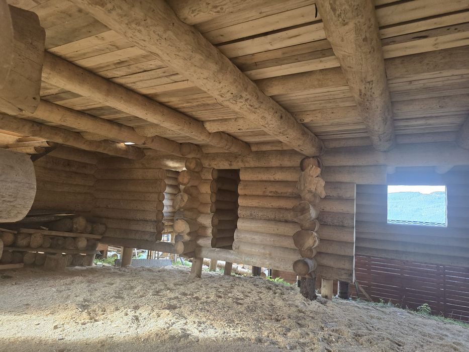 Vand cabana lemn rotund