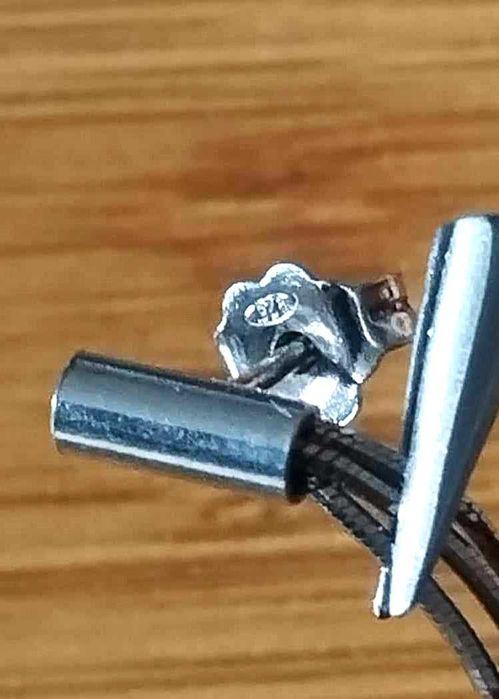 Елегантни висящи обеци, сребро 925