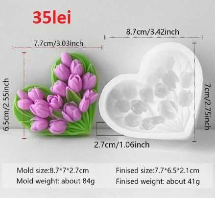 Matrite din Silicon pt Aranjamente florale – lumanari, sapun, ipsos