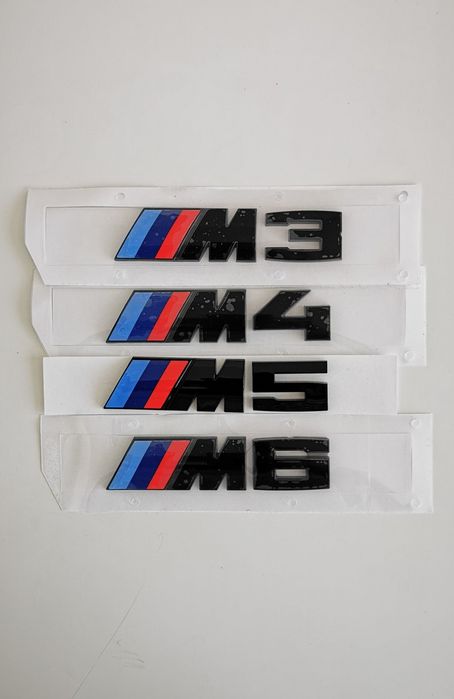 Emblema Logo Bmw M 2 3 4 5 6  M3 M4 M5 M6 Negru Lucios
