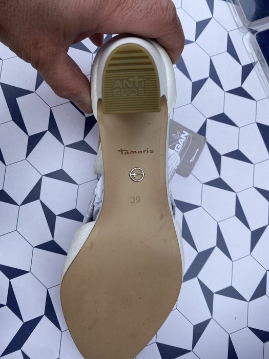 Pantofi albi mireasa 39