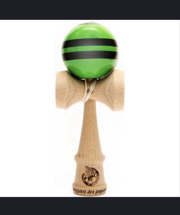 Kendama profesionala Samurai, lemn fag, verde
