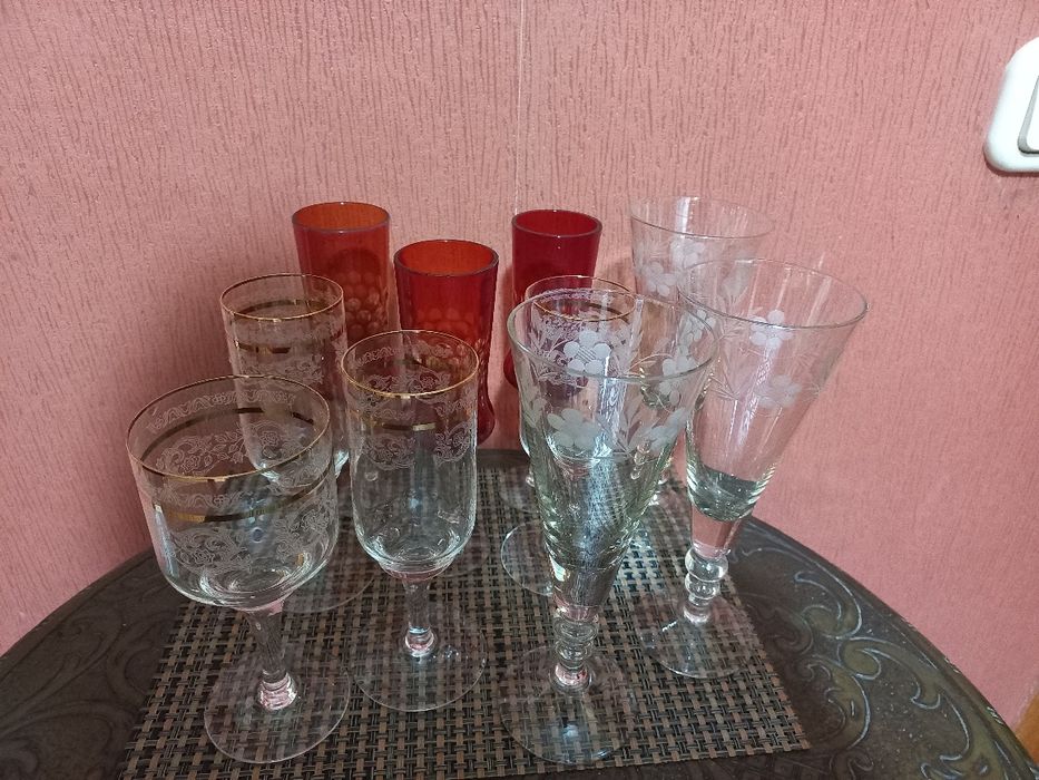 СССР цветные бокалы в идеальном состоянии,см.все фото.