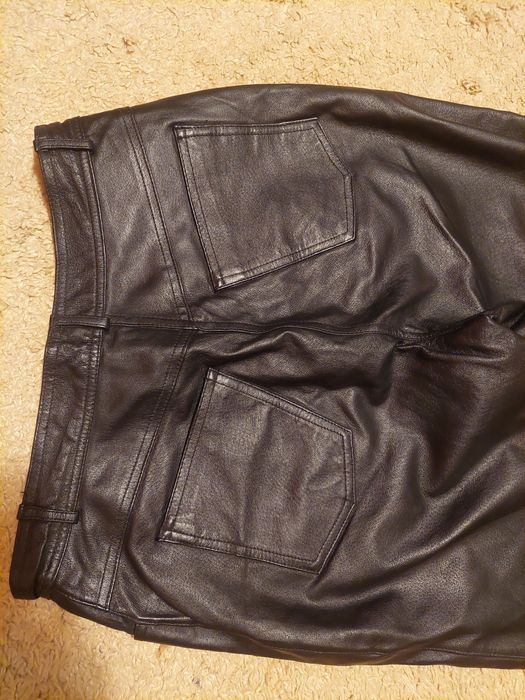 pantaloni piele clasici JCC pentru strada,rock, moto ,masura 42